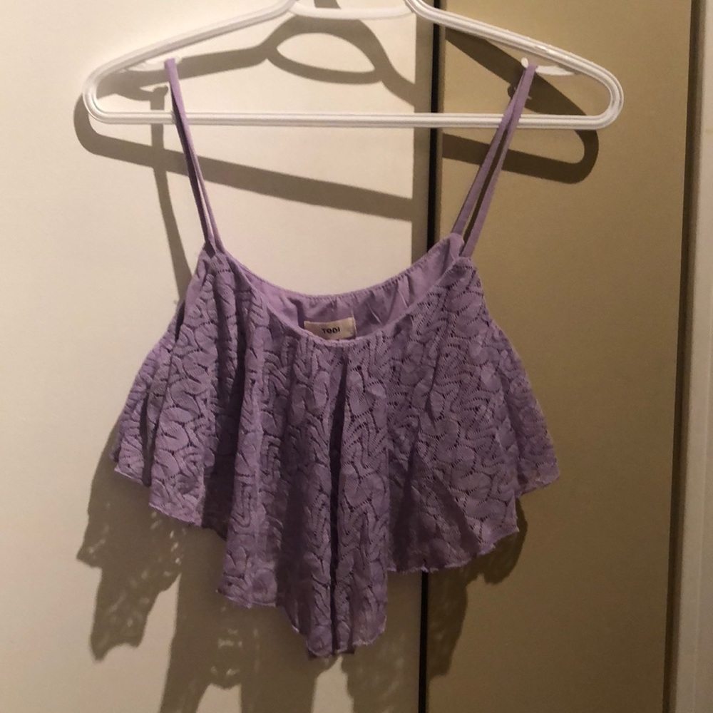 Purple crop top